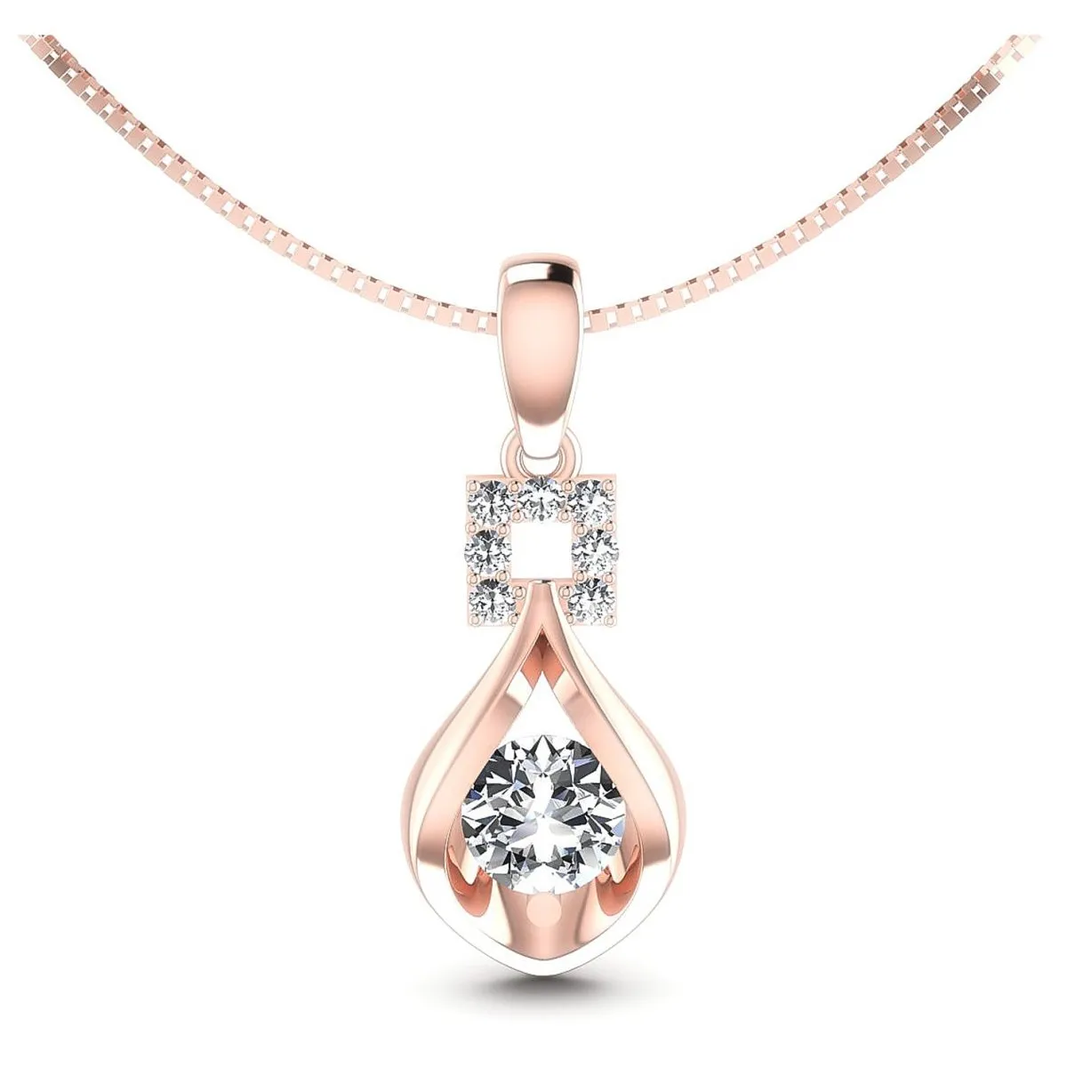 0.60 CT Round Cut Diamonds - Fashion Pendant