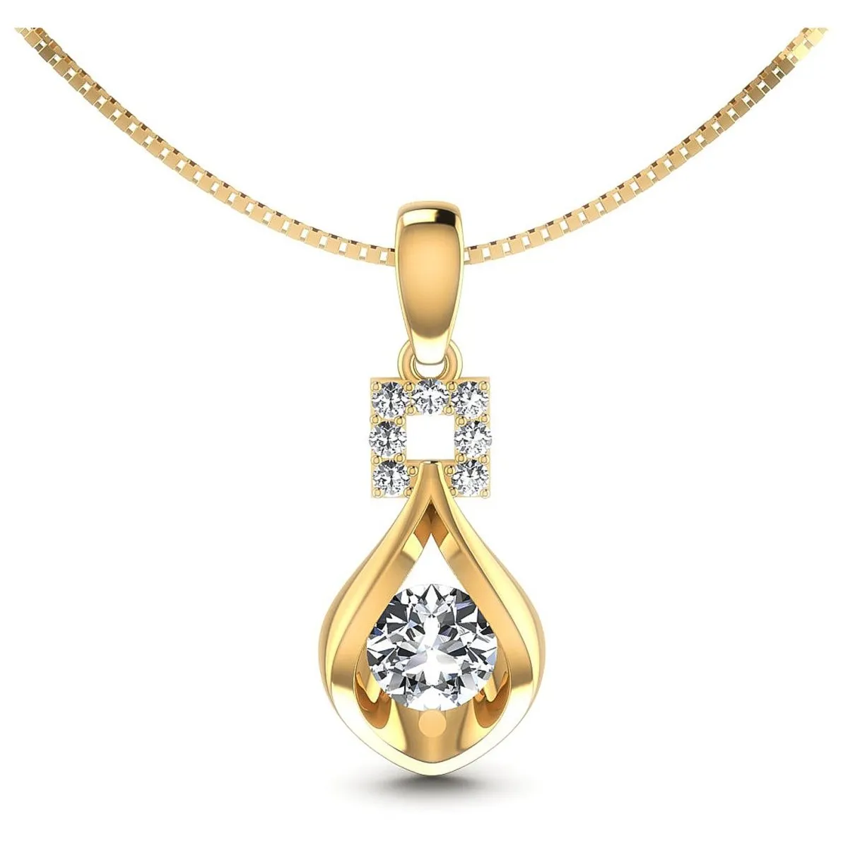 0.60 CT Round Cut Diamonds - Fashion Pendant
