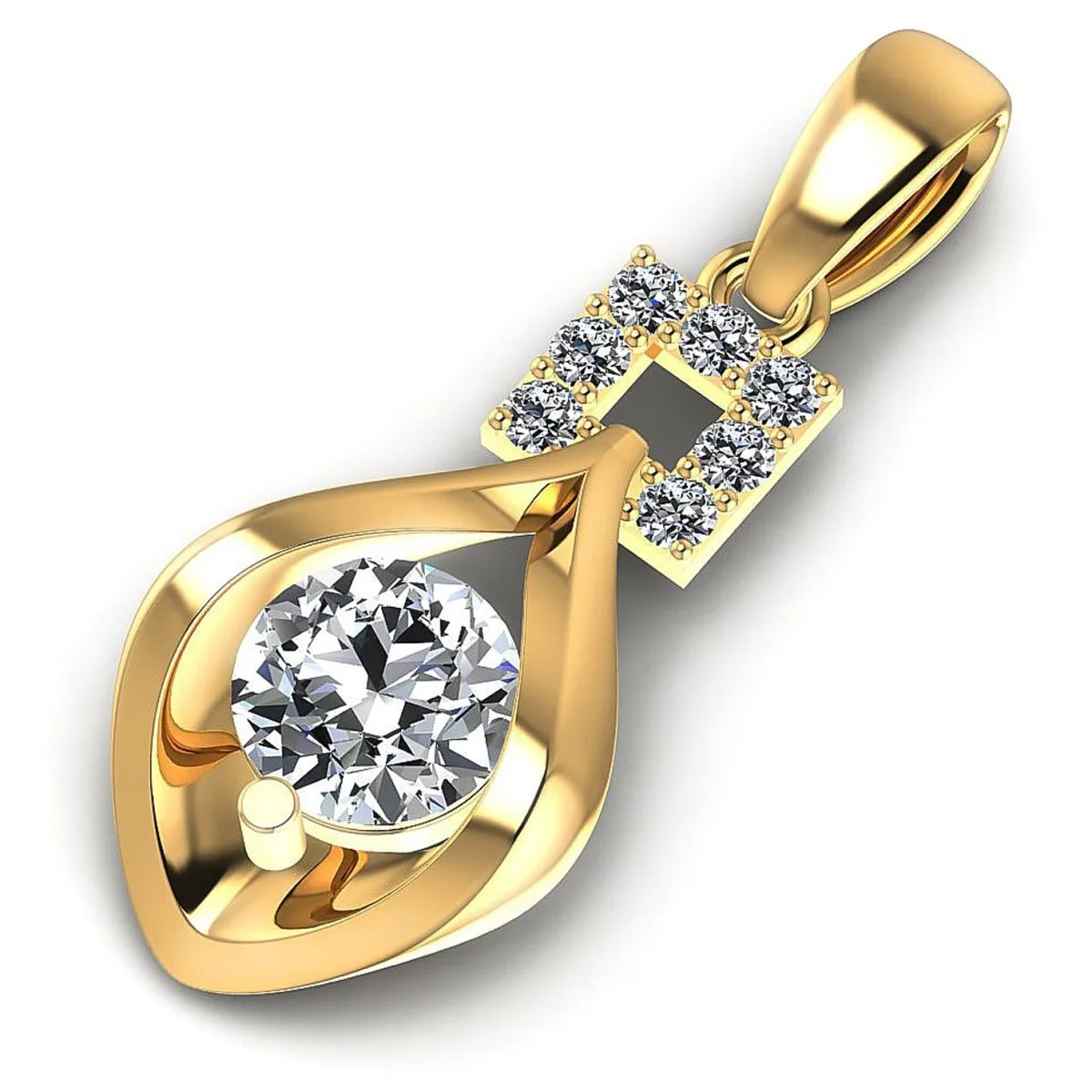 0.60 CT Round Cut Diamonds - Fashion Pendant