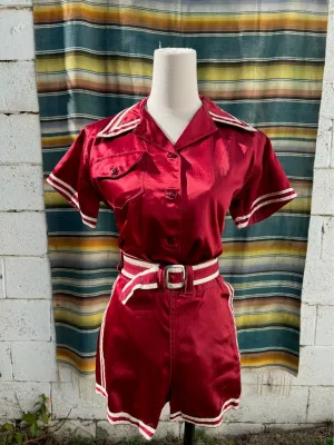 1940s Satin Athletic Uniform