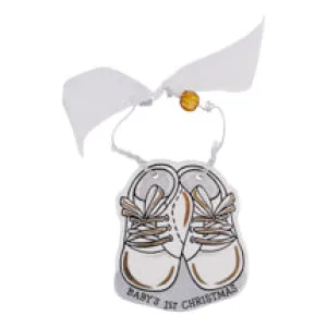 1st Christmas Baby Shoes Ornament