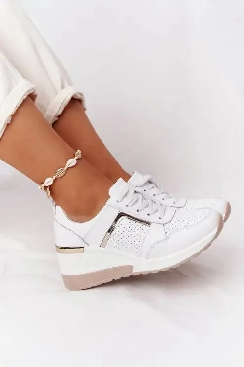 2022 Women Wedges Sneakers Lace-Up Breathable Sports Shoes Casual Platform Female Footwear Ladies Vulcanized Shoes Zapatillas