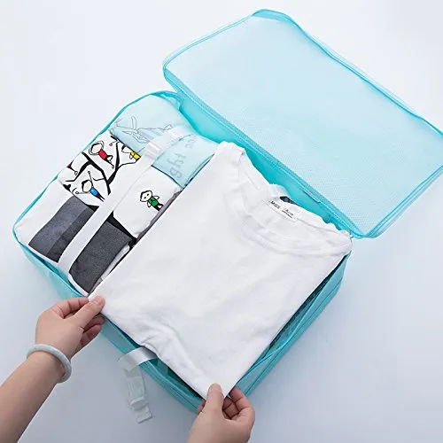 8 pcs Luggage Packing Organizers Packing Cubes Set for Travel