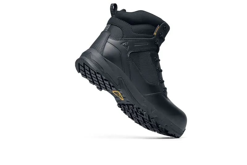 ACE Work Boots Defense, Men's, Women's, Unisex 8" Nano Composite Toe (NCT) Work Boots, Slip Resistant, Water Resistant, Black, Men's 10 / Women's 11.5