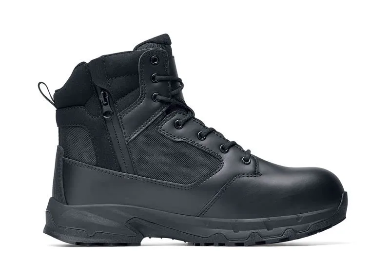 ACE Work Boots Defense, Men's, Women's, Unisex 8" Nano Composite Toe (NCT) Work Boots, Slip Resistant, Water Resistant, Black, Men's 10 / Women's 11.5