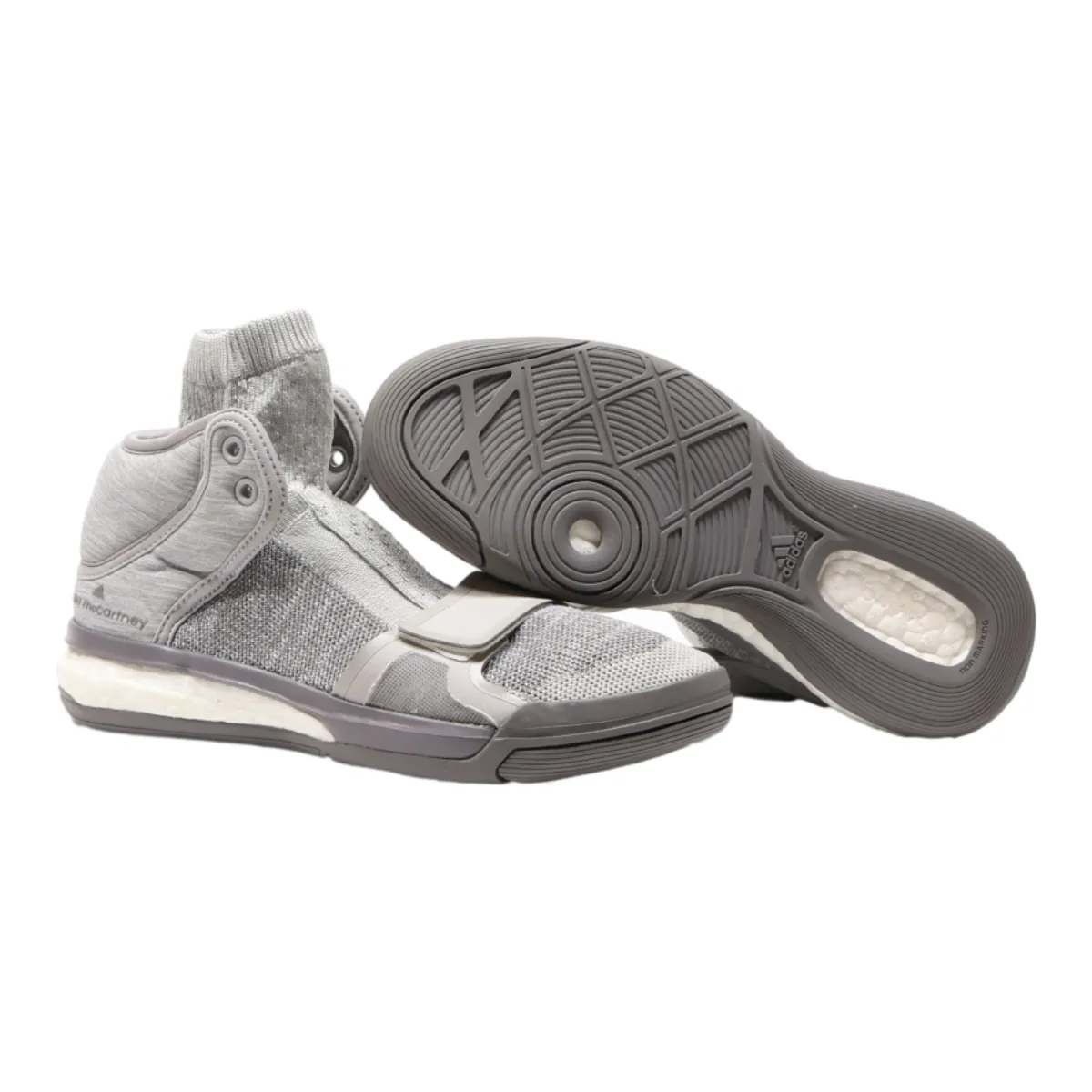 ADIDAS High Top Trainers Grey Synthetic Womens UK 4.5
