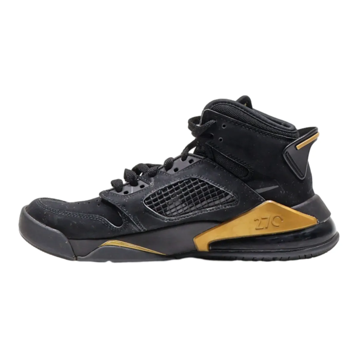AIR JORDAN High Top Trainers Black Synthetic Boys UK 5.5