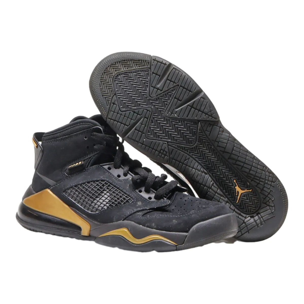 AIR JORDAN High Top Trainers Black Synthetic Boys UK 5.5
