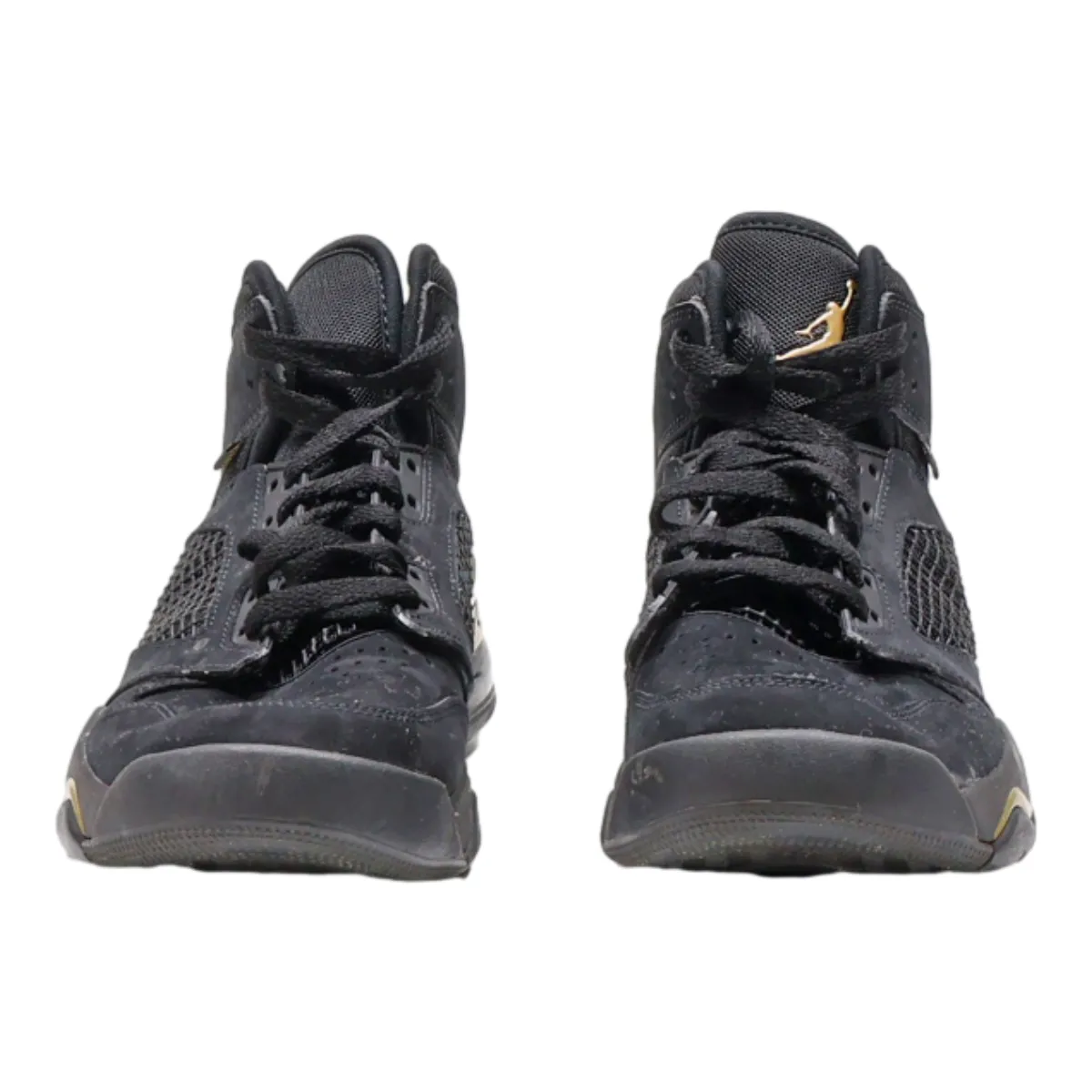 AIR JORDAN High Top Trainers Black Synthetic Boys UK 5.5