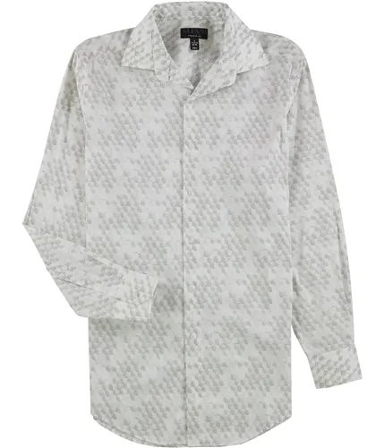 Alfani Mens Athletic Geo Button Up Dress Shirt