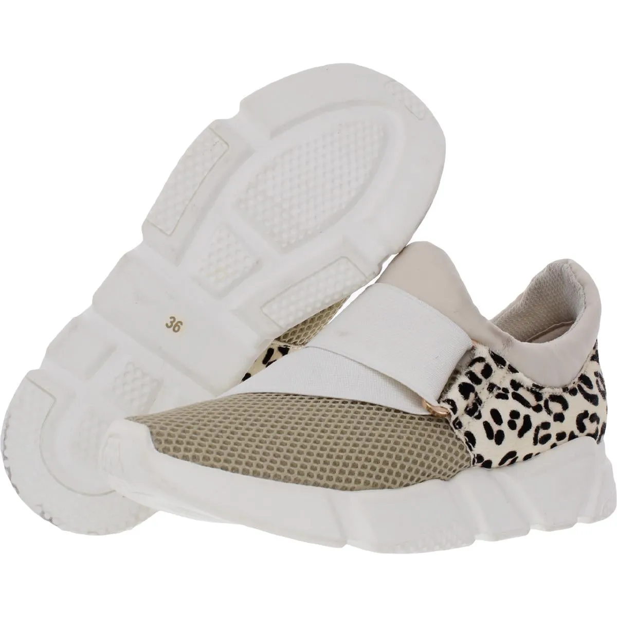 All Black Womens Jungle Slip On Trainers Athletic Shoes