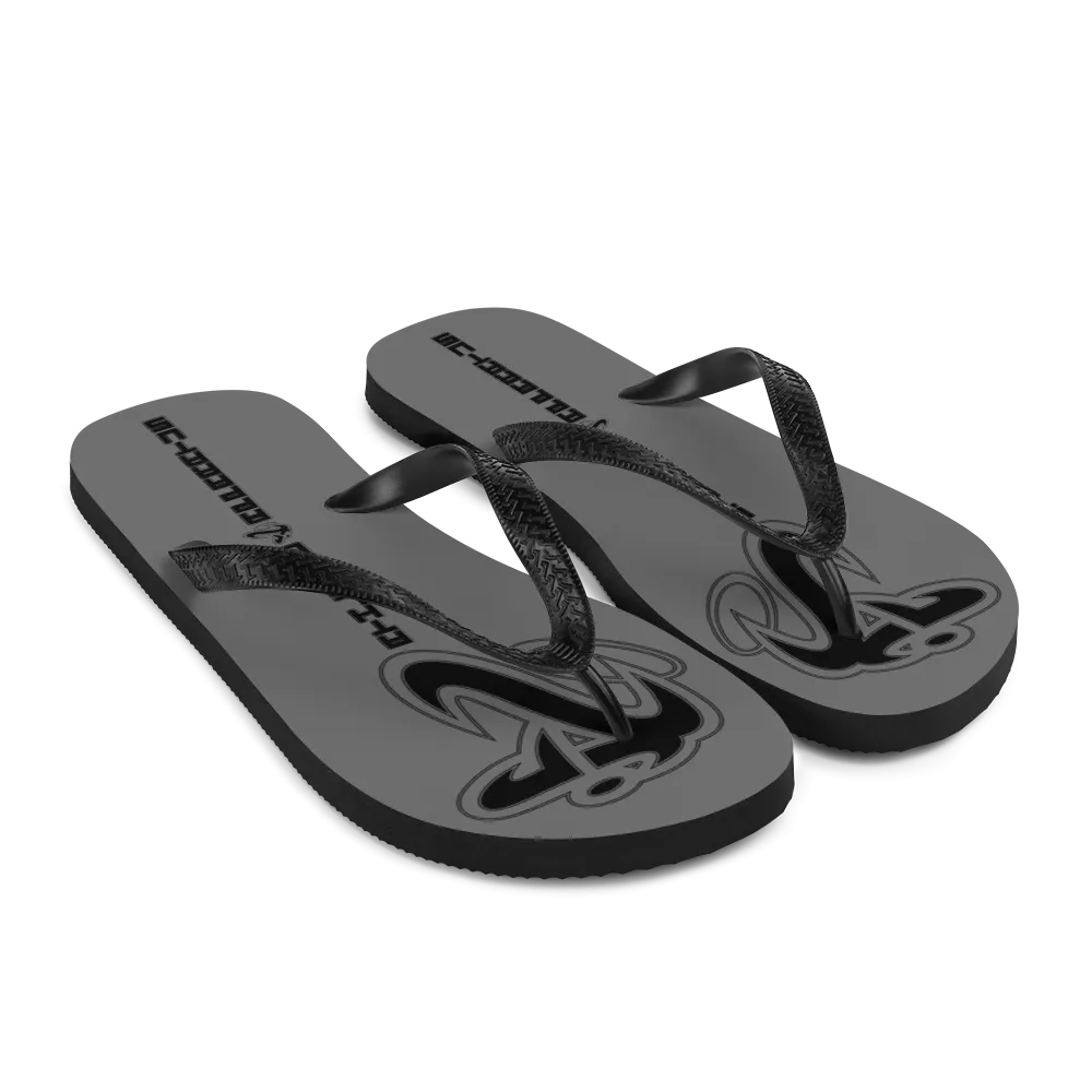 Athletic Apparatus Grey Black logo Flip-Flops