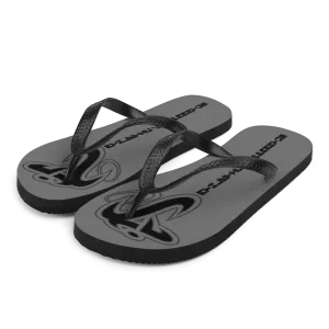 Athletic Apparatus Grey Black logo Flip-Flops