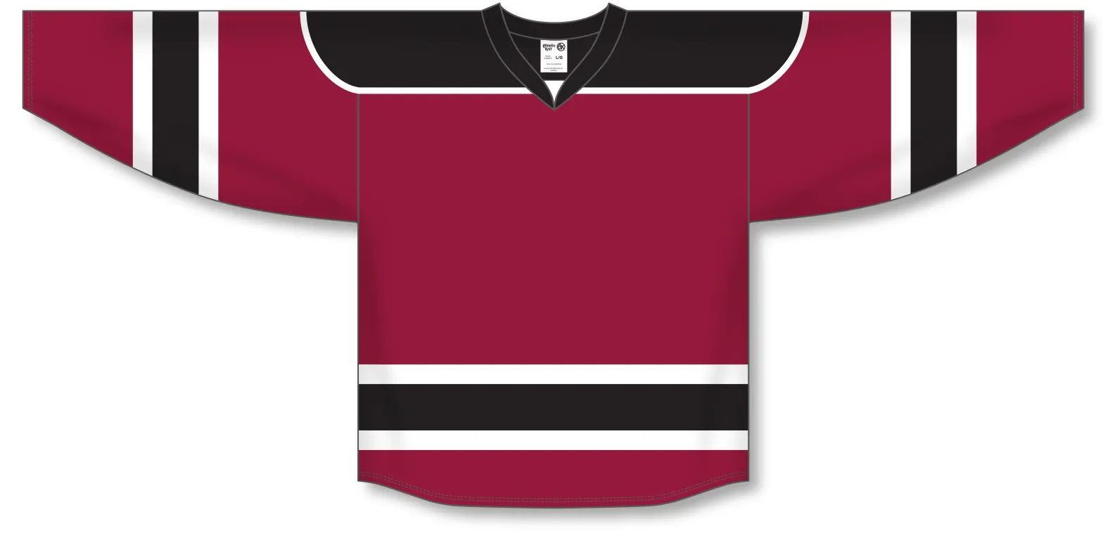 Athletic Knit (AK) H7500A-426 Adult AV Red/Black/White Select Hockey Jersey