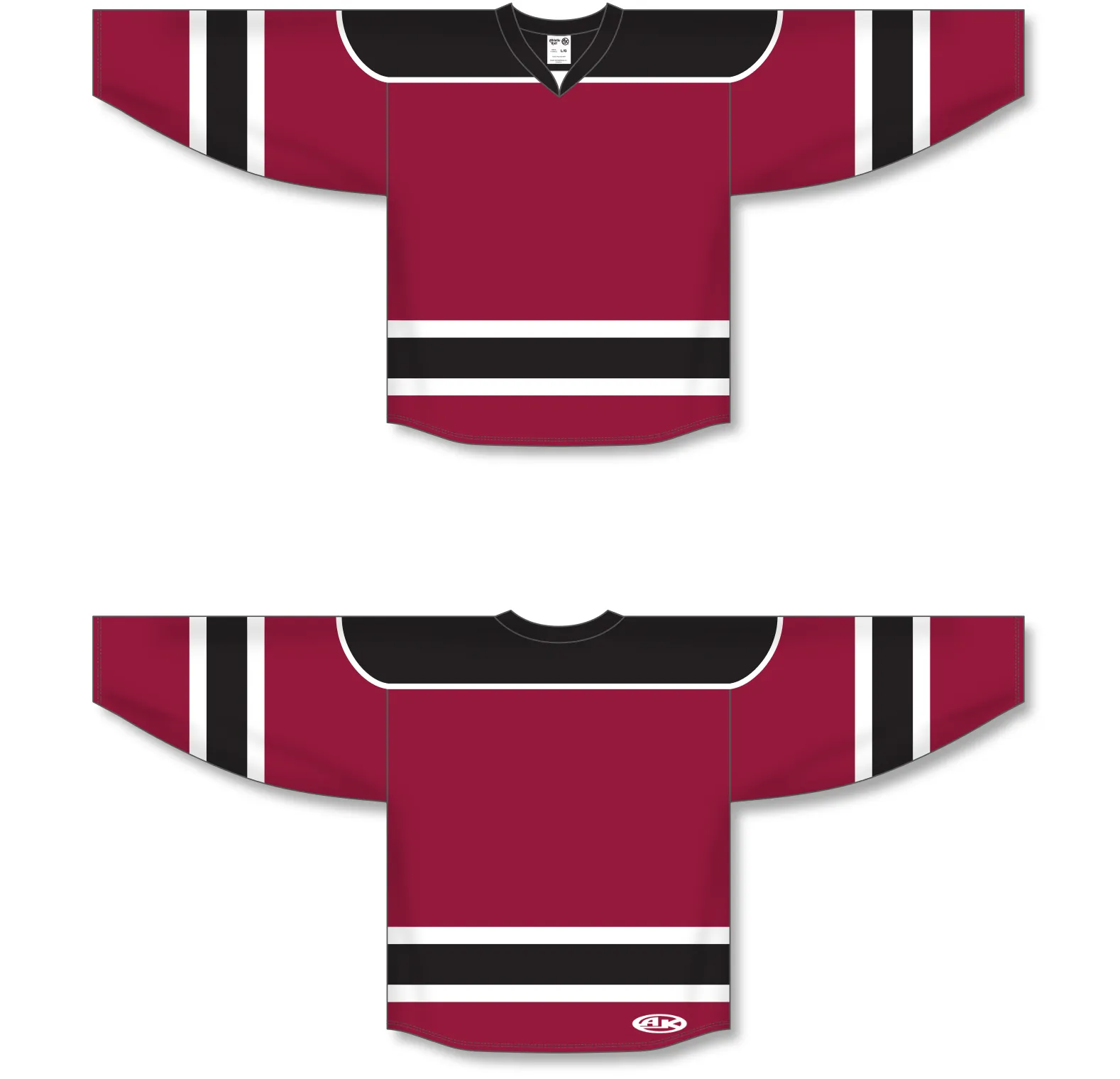 Athletic Knit (AK) H7500A-426 Adult AV Red/Black/White Select Hockey Jersey