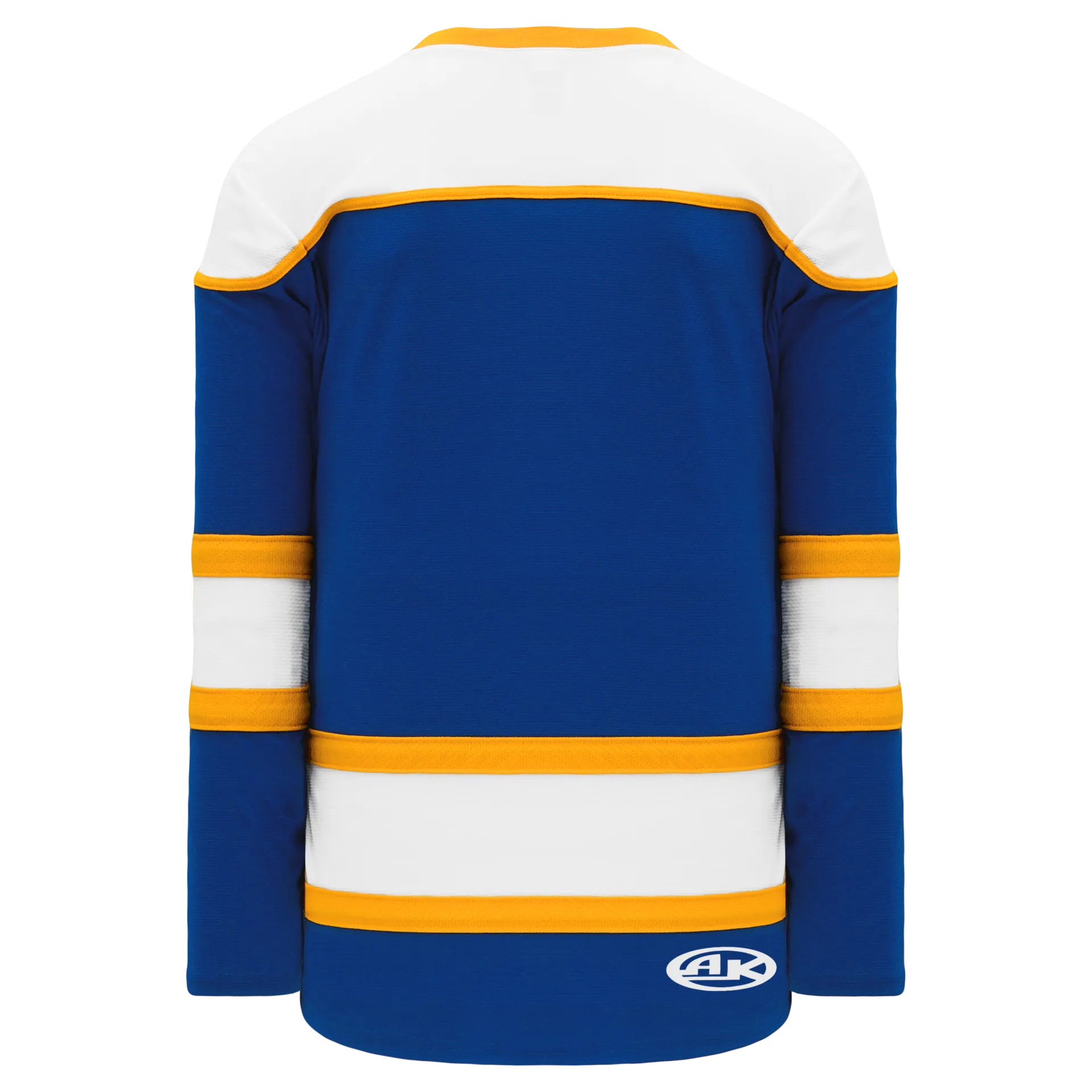 Athletic Knit (AK) H7500A-447 Adult Royal Blue/White/Gold Select Hockey Jersey