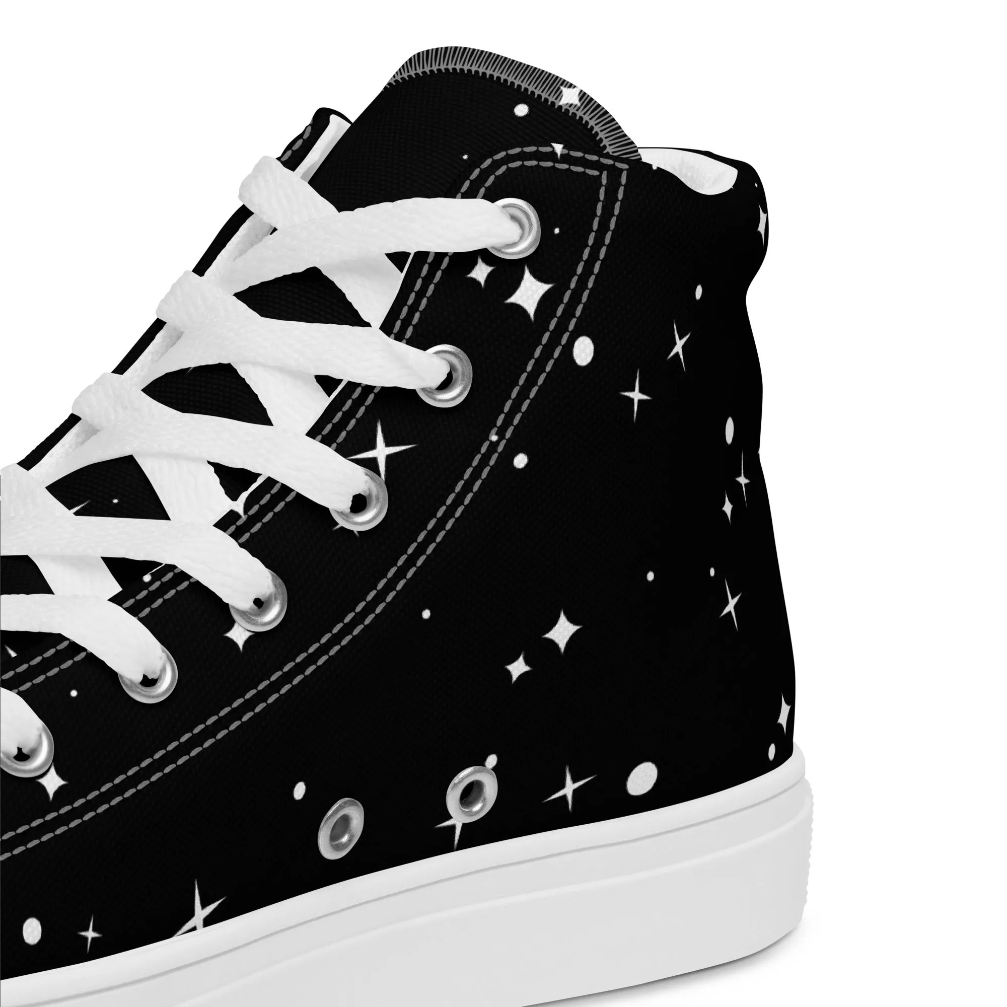 Baskets hautes en toile homme "Etoiles"