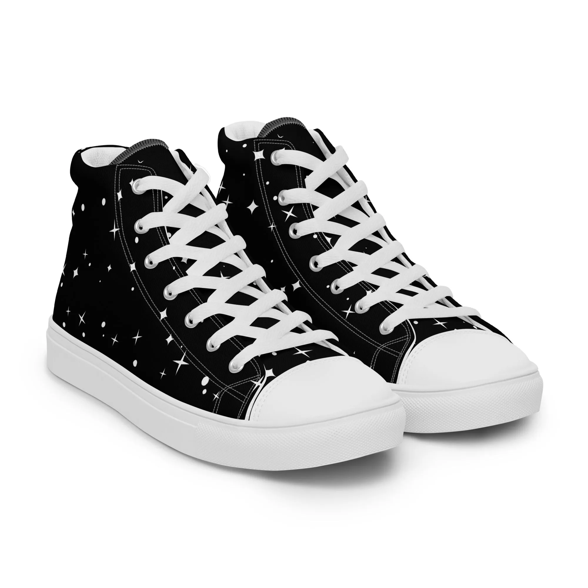 Baskets hautes en toile homme "Etoiles"