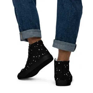 Baskets hautes en toile homme "Etoiles"