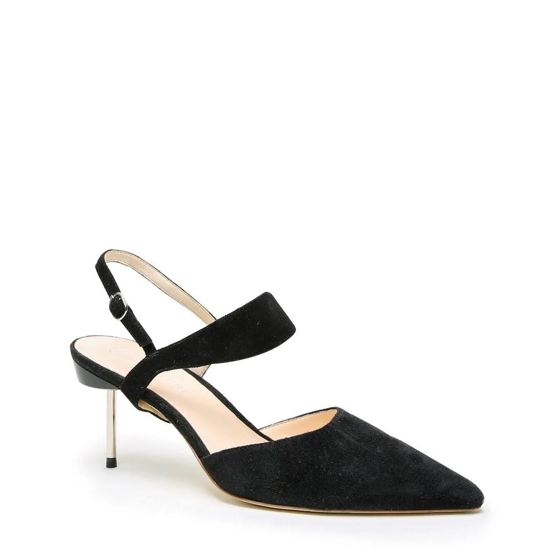 Black Suede Stiletto   Elsie Strap