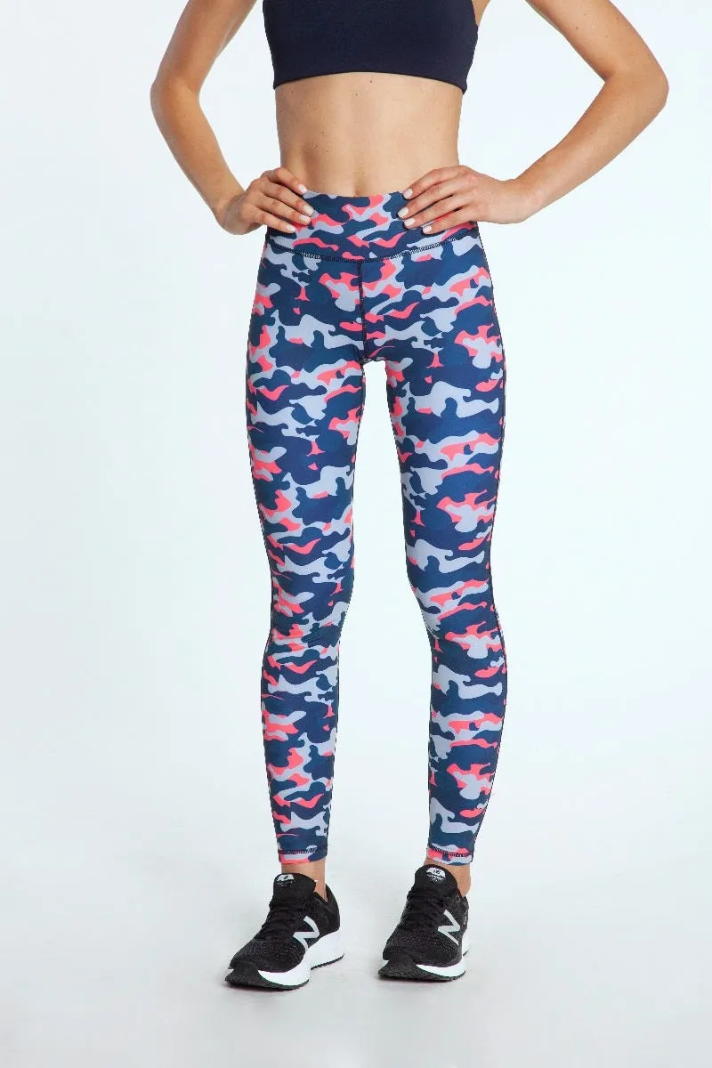 Calza Running Mujer ZVibes Athletic Neon Print Fucsia