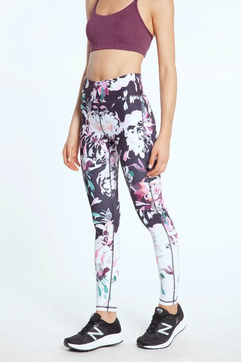 Calza Running Mujer ZVibes Athletic Print Violeta