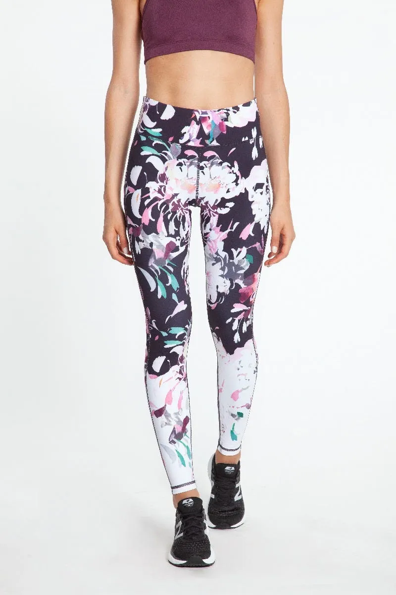 Calza Running Mujer ZVibes Athletic Print Violeta
