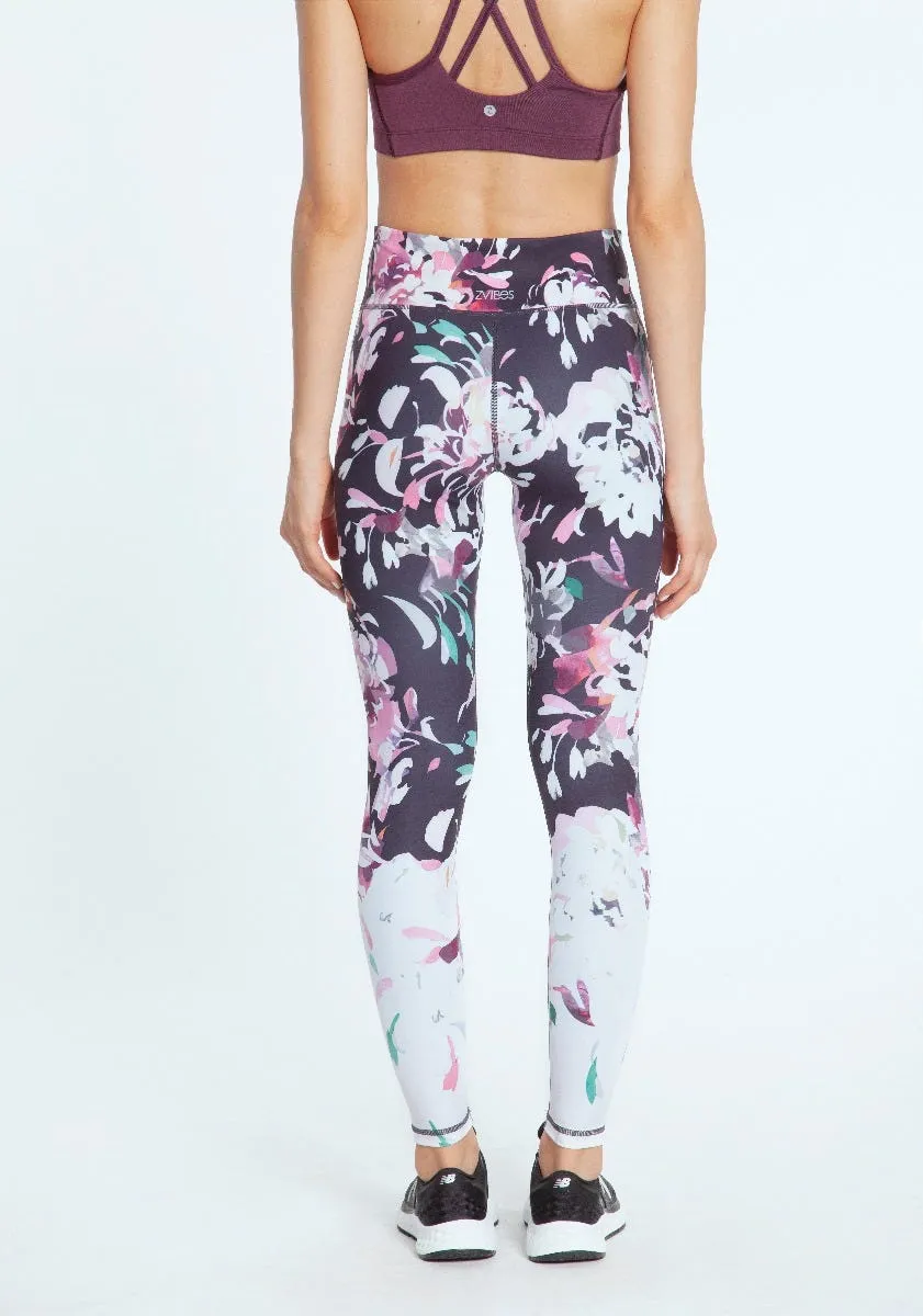 Calza Running Mujer ZVibes Athletic Print Violeta