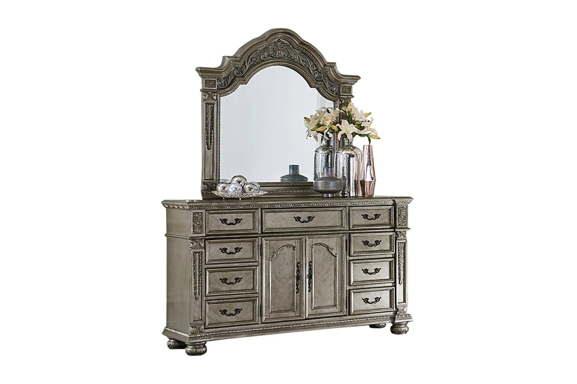 Catalonia Platinum Gold Bedroom Collection
