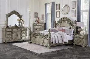 Catalonia Platinum Gold Bedroom Collection
