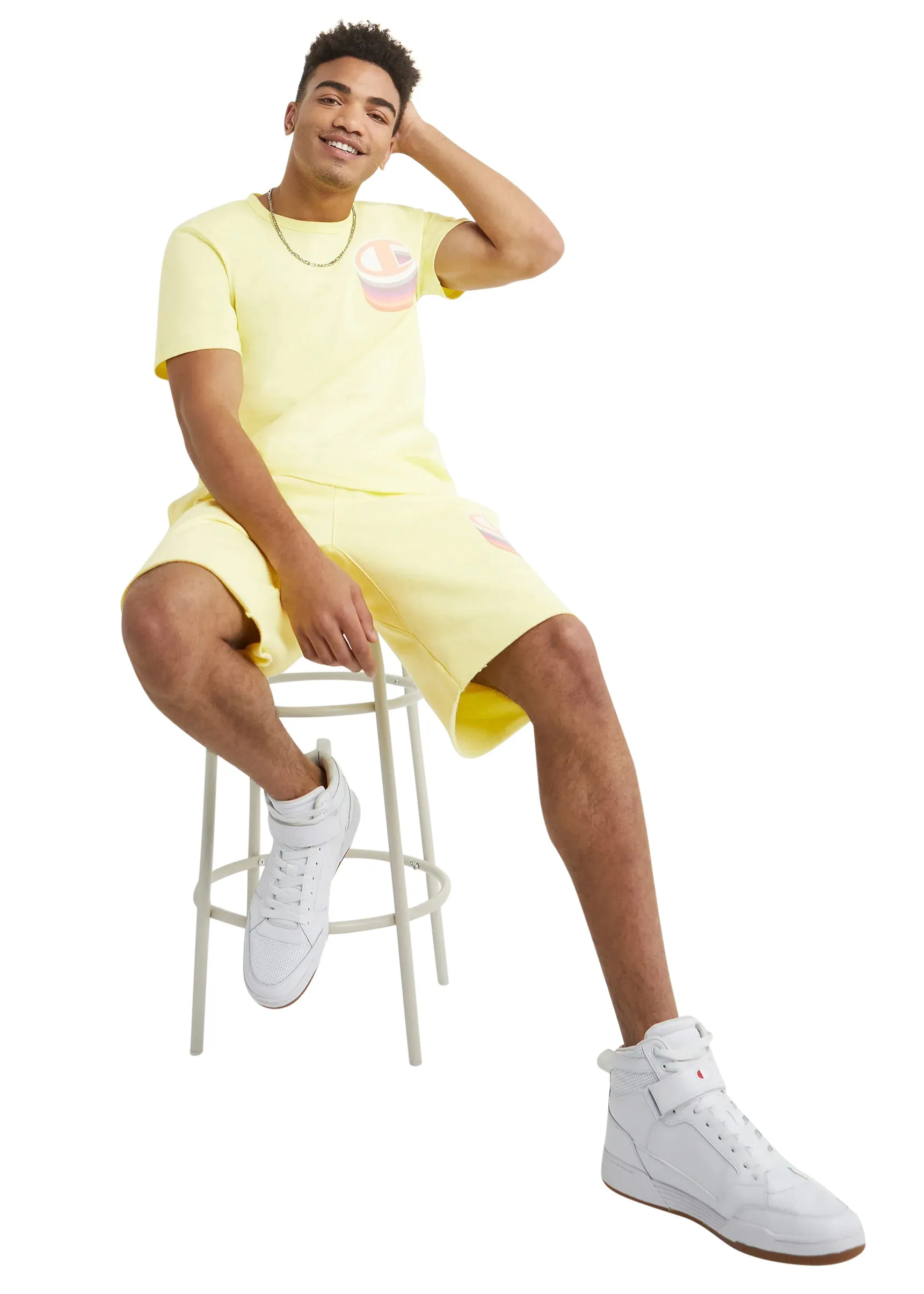 Champion Men's Heritage T-Shirt Puff C Logo