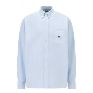Chemise en Coton Oxford Bleu | BOSS x Russell Athletic à Toulouse