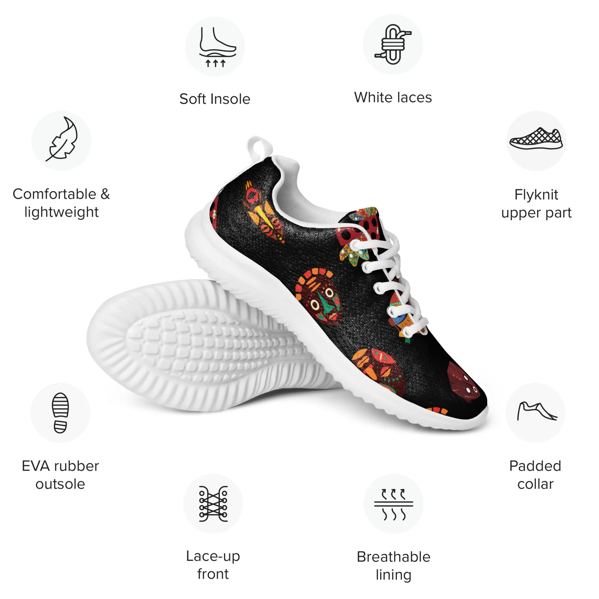 Chi Tribal Mask Multi-Face Women’s athletic shoes