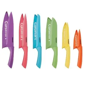 Cuisinart Advantage 12pc Ceramic-Coated Color Knife Set With Blade Guards- C55-12PRC2