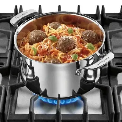 Cuisinart Classic 5.75qt Stainless Steel Pasta Pot with Straining Cover - 83665S-22