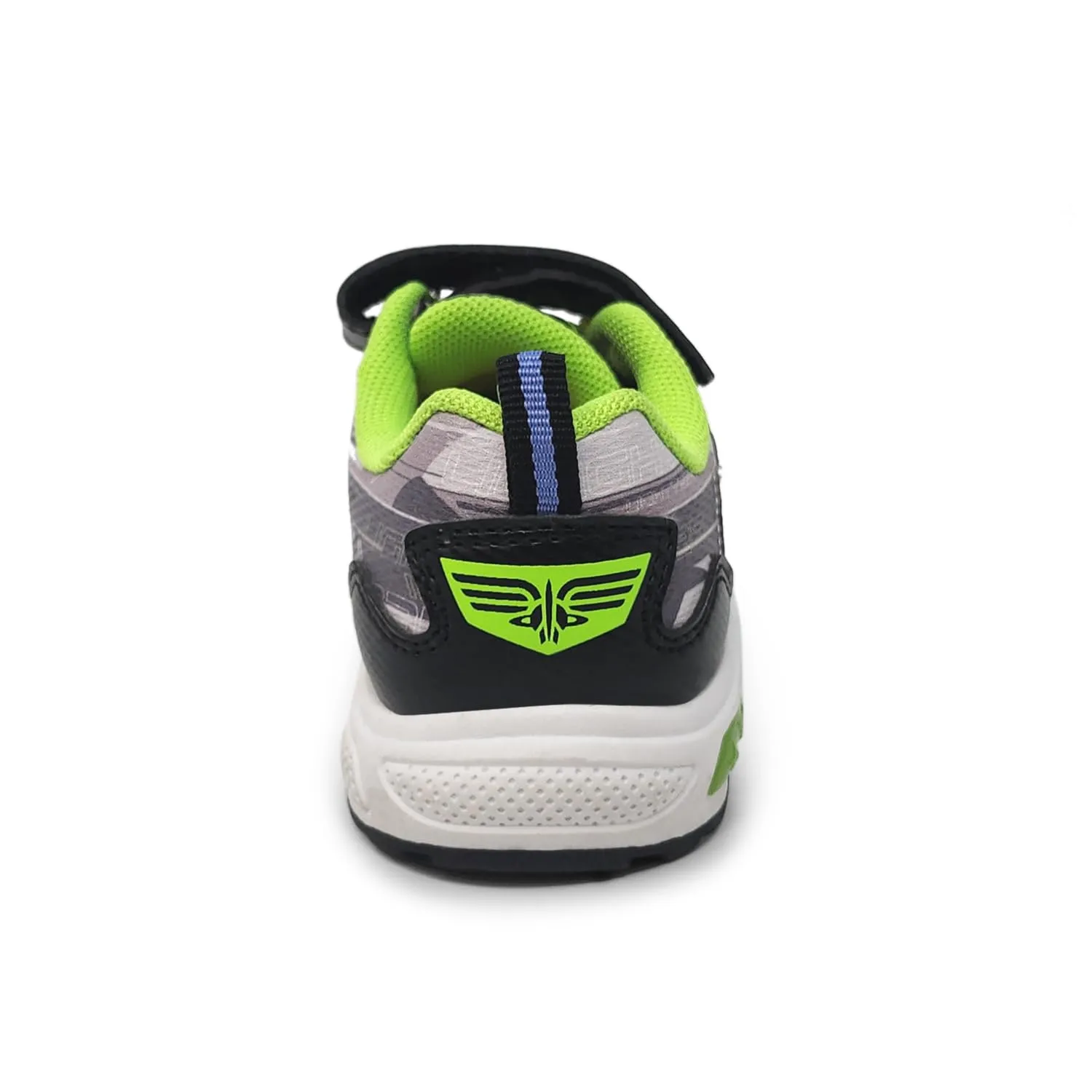 Disney Buzz Lightyear Lighted Athletic Sneaker Light Up Shoes Children with Adjustable Strap (Toddler, Little Kid), Black