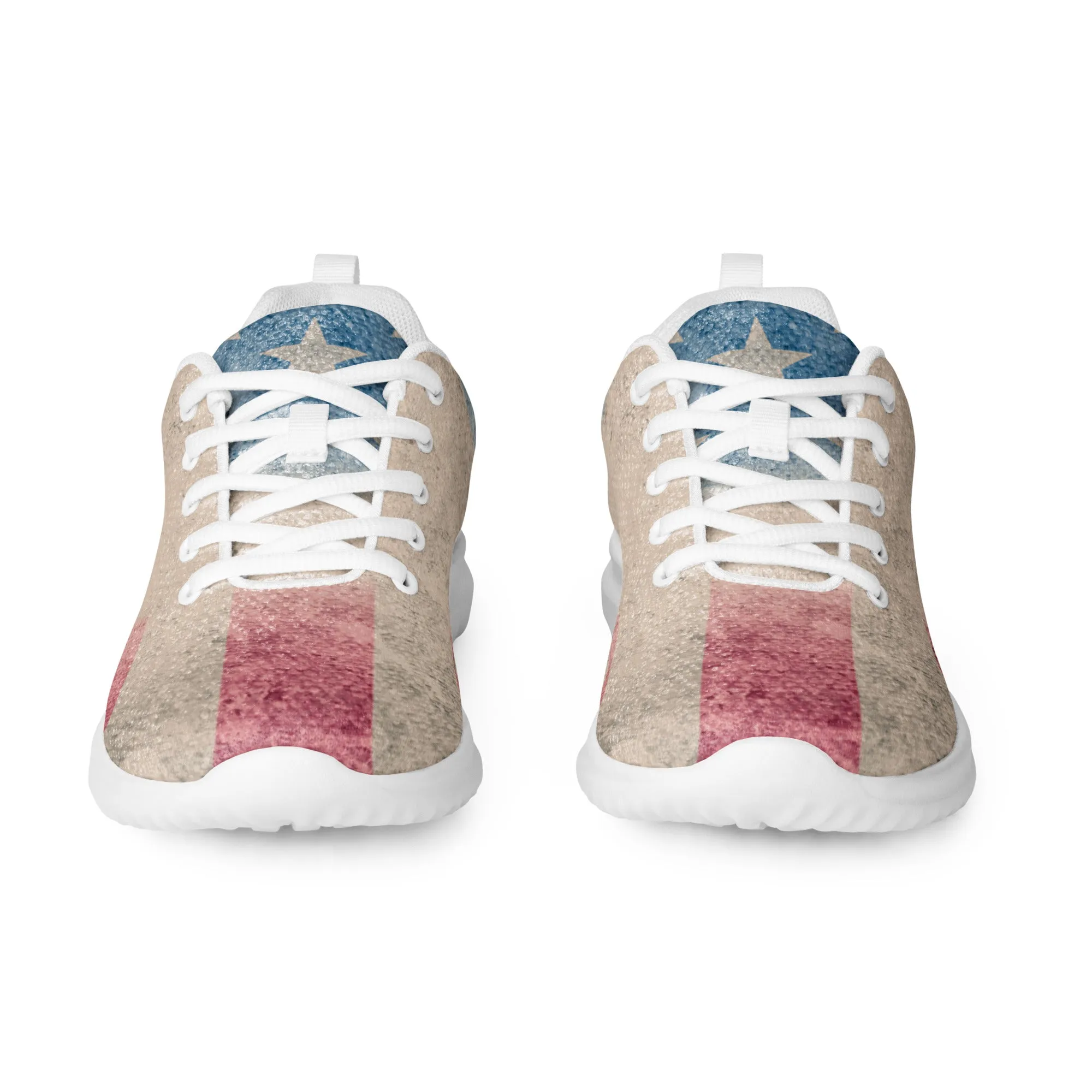 Faded GRunge American Flag Men’s athletic shoes