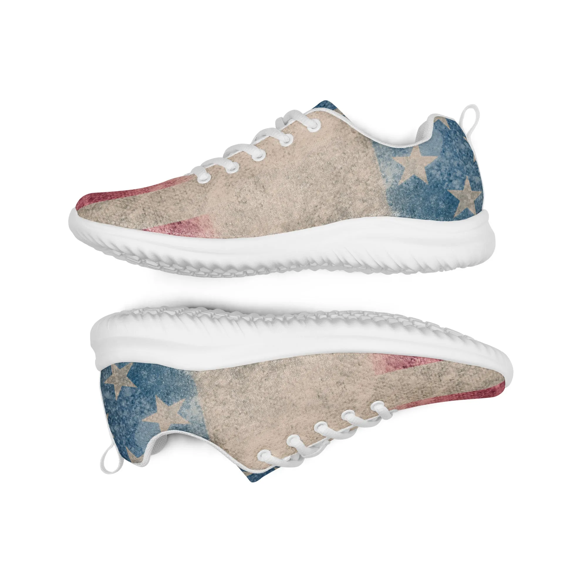 Faded GRunge American Flag Men’s athletic shoes