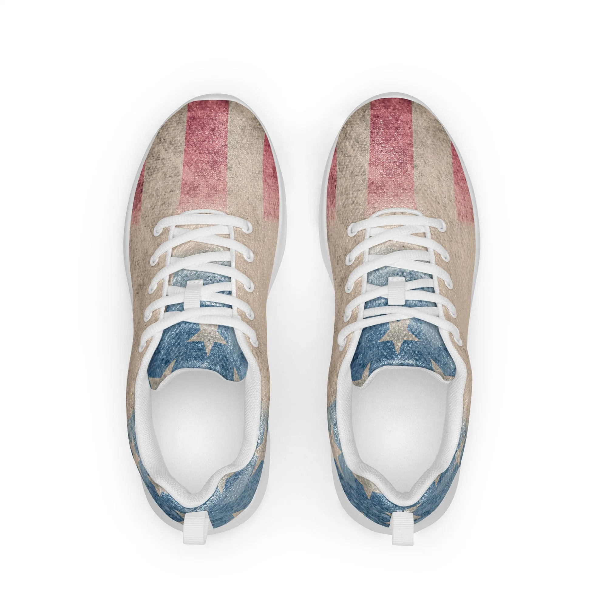 Faded GRunge American Flag Men’s athletic shoes
