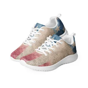 Faded GRunge American Flag Men’s athletic shoes