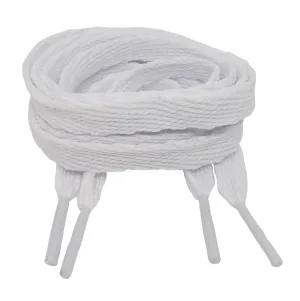 Flat White Shoelaces - 6mm wide