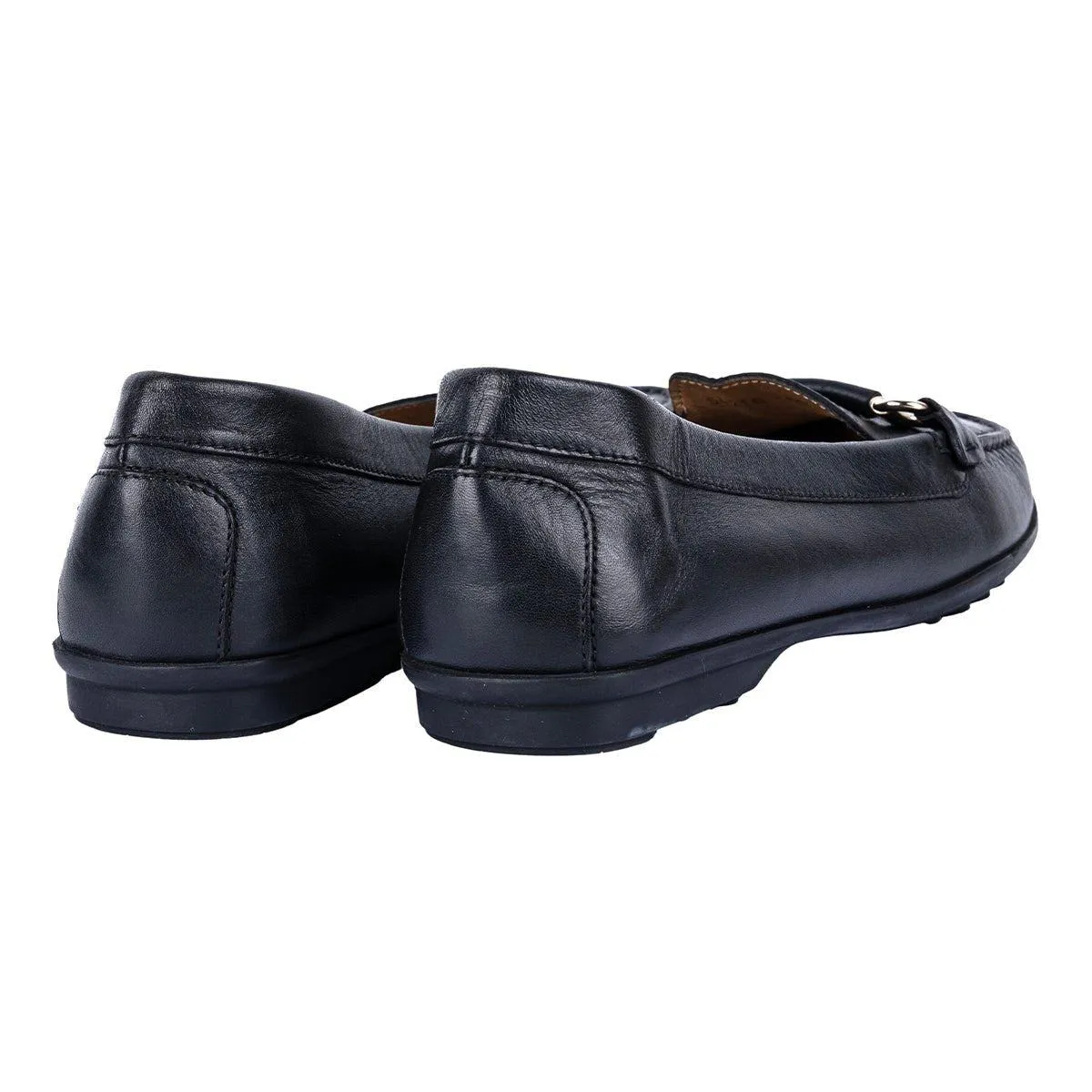 Geox Elidia Casual Loafers Leather Black Colour For Women
