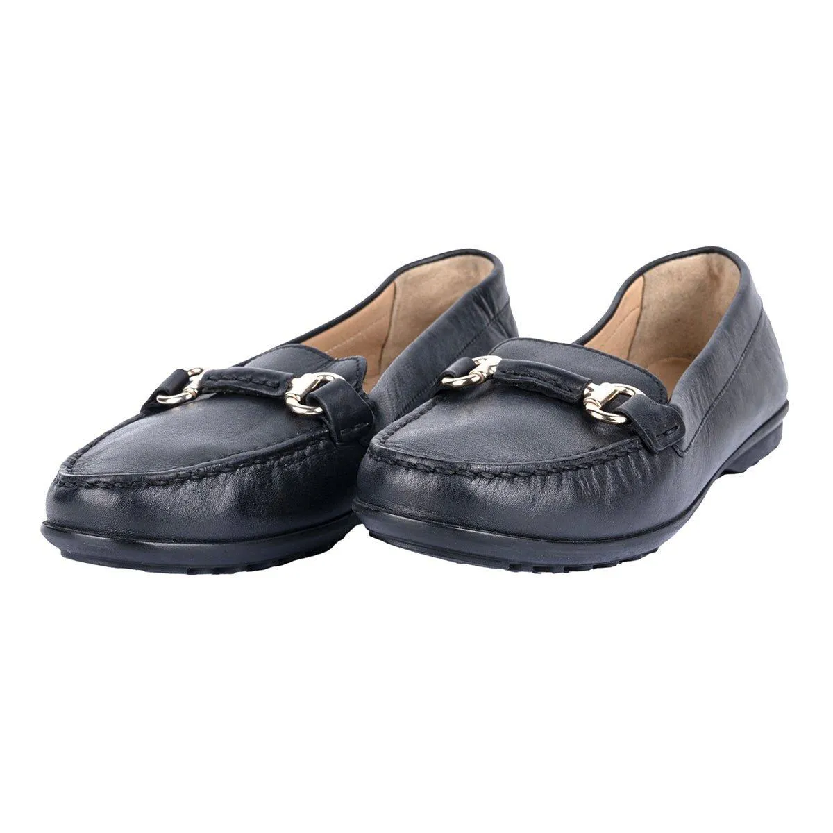 Geox Elidia Casual Loafers Leather Black Colour For Women