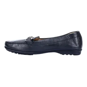 Geox Elidia Casual Loafers Leather Black Colour For Women