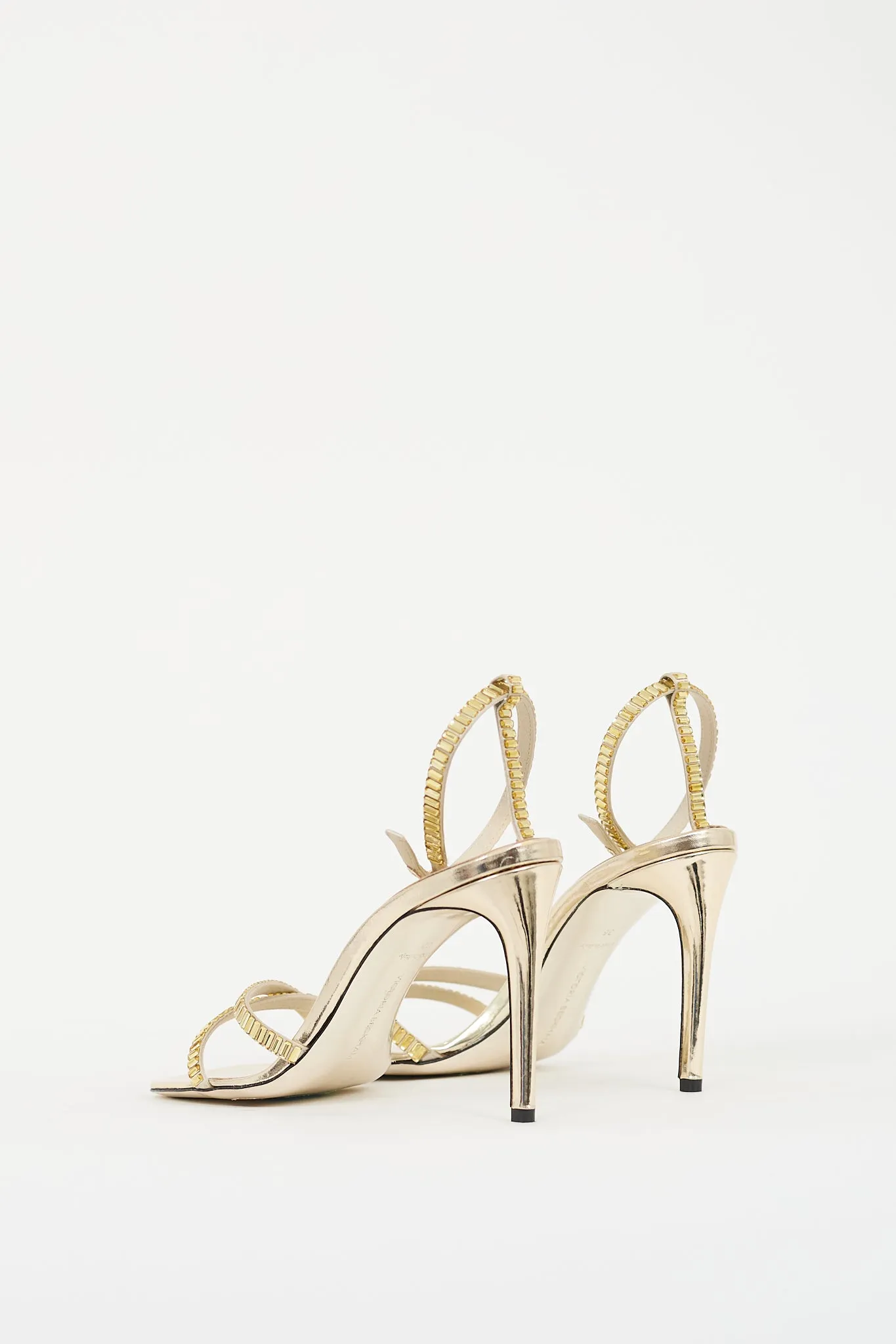 Gold Embellished Strappy Heel