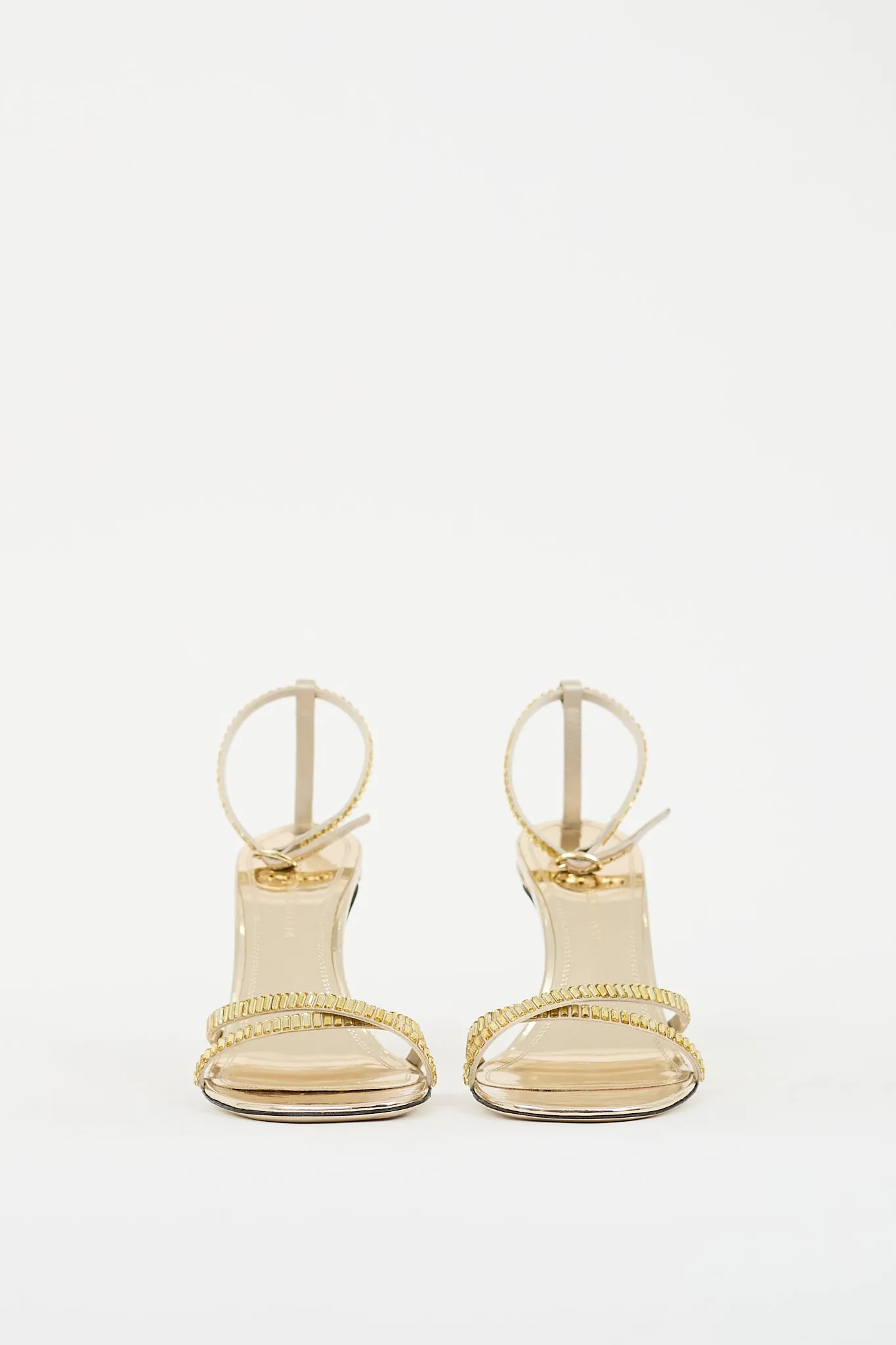 Gold Embellished Strappy Heel