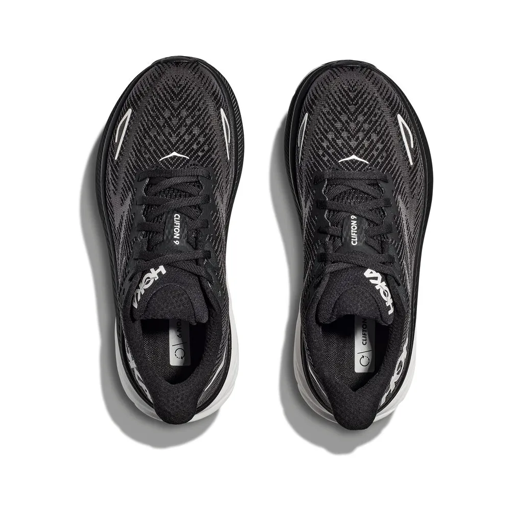 Hoka Clifton 9 Running Shoe Black/White (Men's)