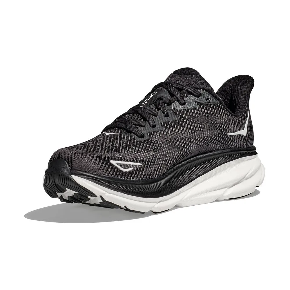 Hoka Clifton 9 Running Shoe Black/White (Men's)