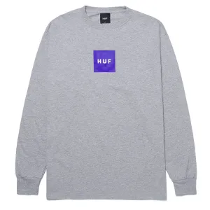 HUF Essentials Box Logo LS T-Shirt - Athletic Grey