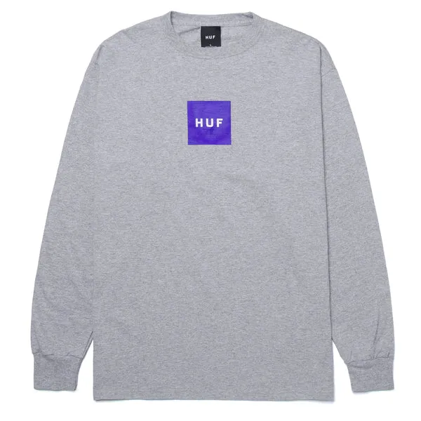 HUF Essentials Box Logo LS T-Shirt - Athletic Grey